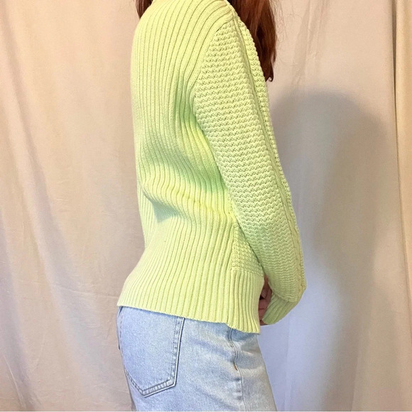 Green/Yellow Knit Zip  Up - Picture 3 of 3